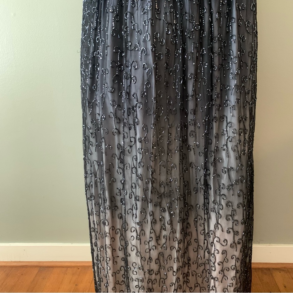 Cache Black Ombre Beaded Prom Dress - image 6